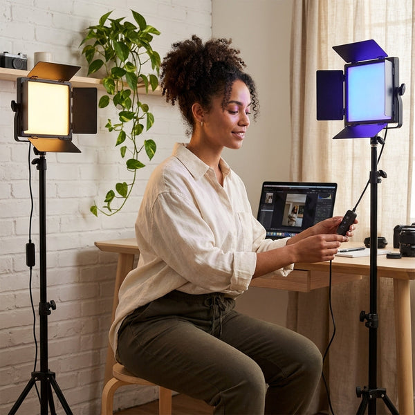 50W Bi-Color RGB Photography Lighting Kit