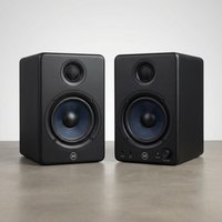 4'' Studio Monitors, 60W Active Monitor Speaker, Bluetooth Bookshelf Speaker with HDMI ARC, USB-C, TRS, RCA, Aux In, EQ & Music/Monitor Mode, for Music Production, Desktop Computer,Mf01 — Studio Shot