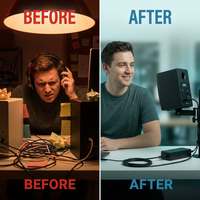 NSPA Nano Spot Personal Monitor Speaker, Black — Before & After