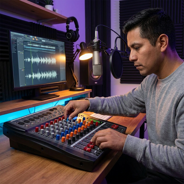 Professional 6-Channel DJ Audio Mixer