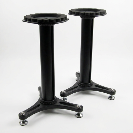 Studio Monitor Stands Built for Professional Setup, 36 Inch Height, Cable Management, Acoustic Foam — Studio Shot