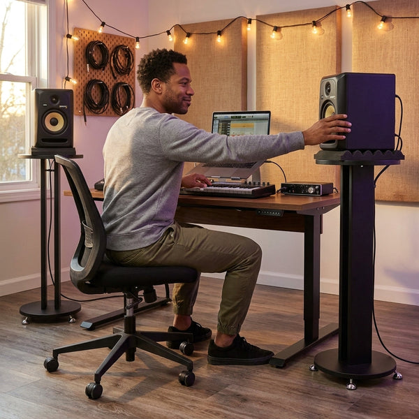 Pro Studio Monitor Stands with Cable Management