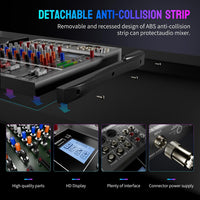 Professional DJ Audio Mixer -  6 Channel DJ Bluetooth Controller Sound Mixer,Usb Interface,6 XLR Mic/Line Input,Aux,Fx Processor MP3 Player,+48V Phantom for Karaoke Studio Streaming Recording