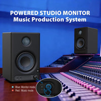 4'' Studio Monitors, 60W Active Monitor Speaker, Bluetooth Bookshelf Speaker with HDMI ARC, USB-C, TRS, RCA, Aux In, EQ & Music/Monitor Mode, for Music Production, Desktop Computer,Mf01