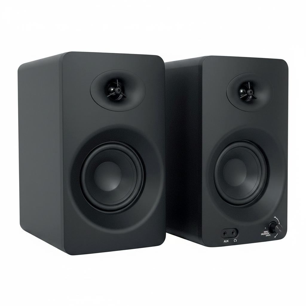 ASM4 Powered Studio Monitor Speakers, Pair